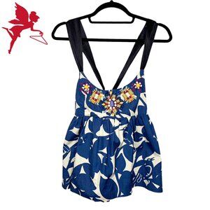 HOSS Intropia Floral Halter Top With Bird Print